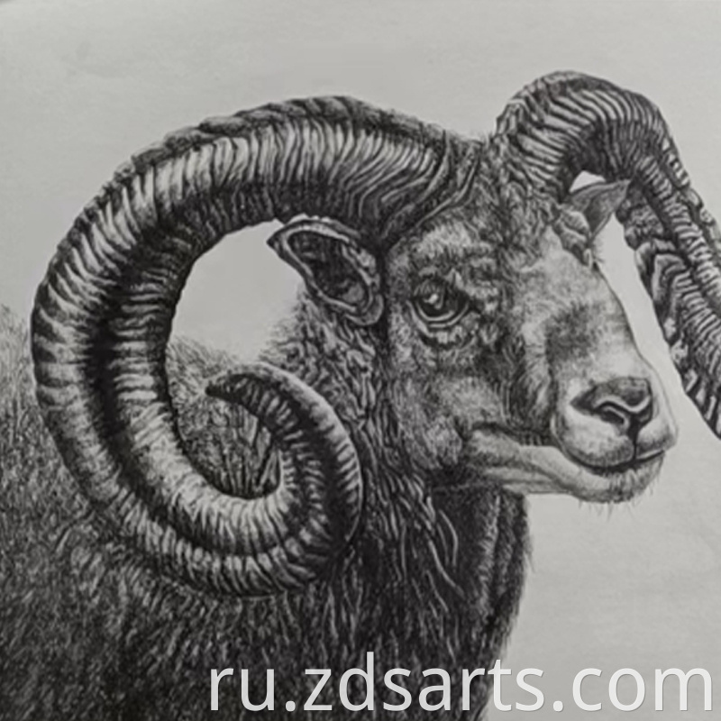 Pen Painting Goat